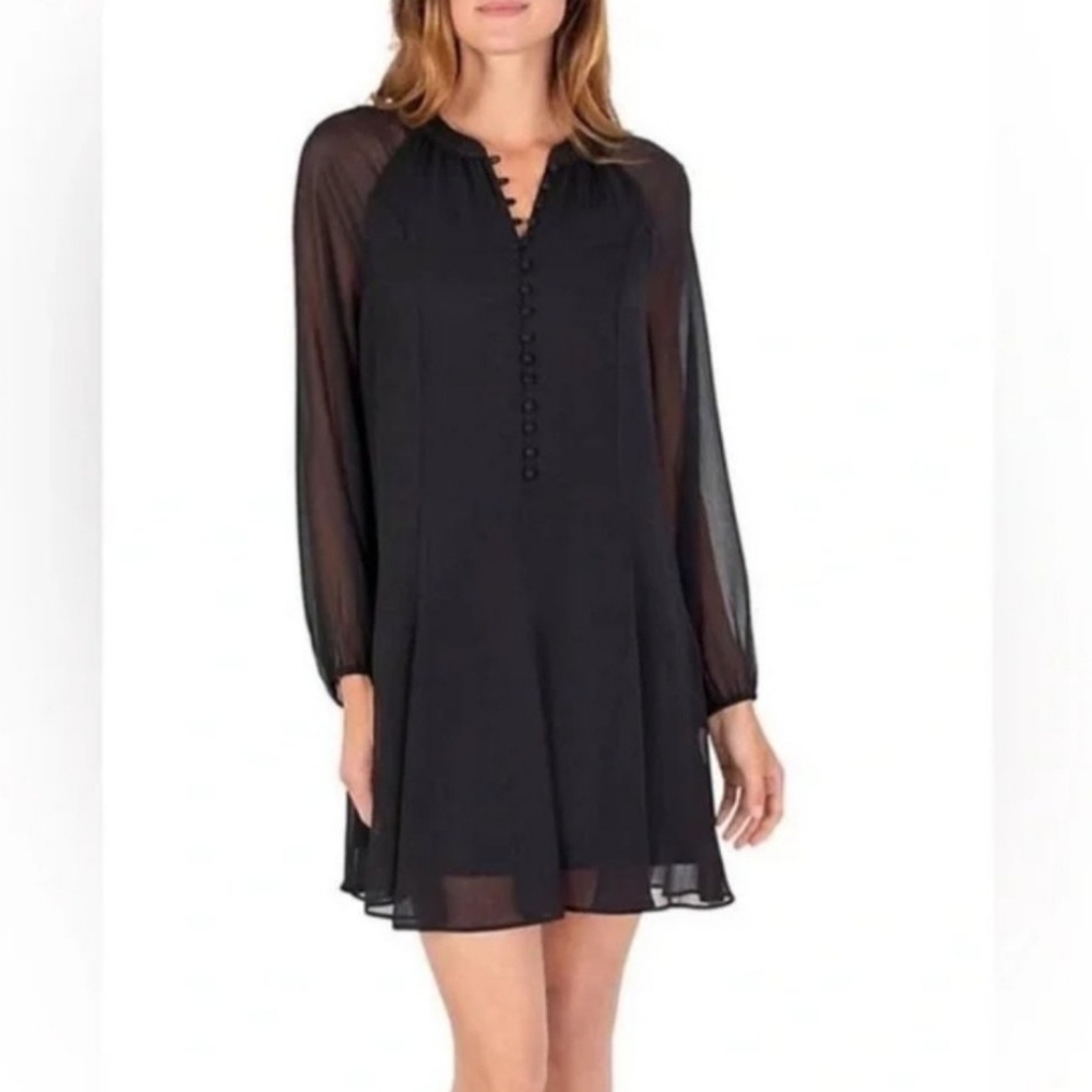 Joie Balloon Sleeve Black Dress MSRP $378 NWT